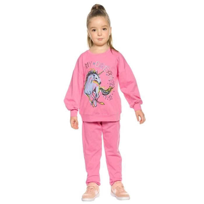 Комплект для девочек, рост 110 см, цвет розовый от компании Интернет-гипермаркет «MOLL» - фото 1