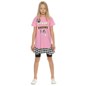 Комплект для девочек, рост 116 см, цвет розовый