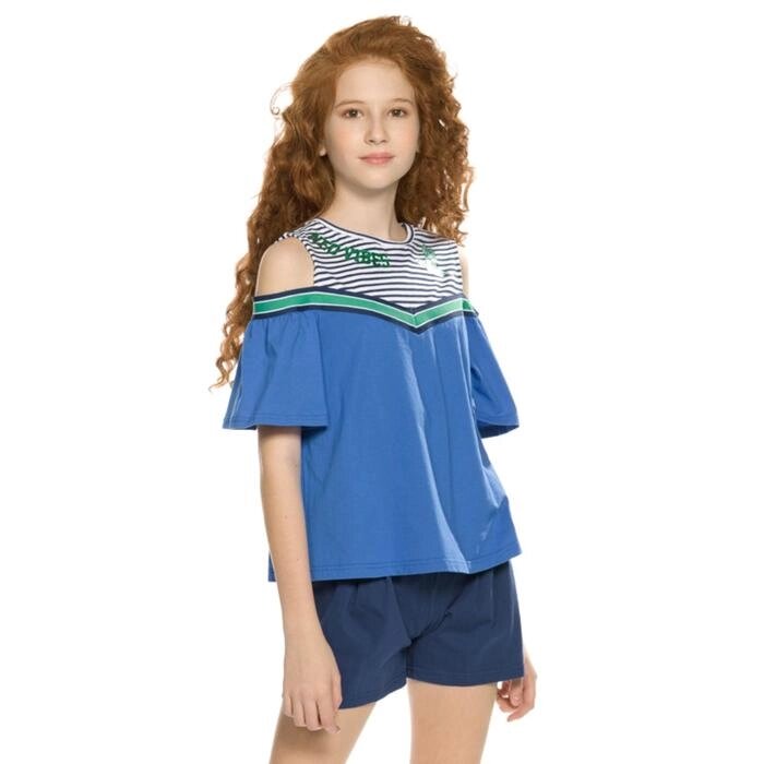 Комплект для девочек, рост 116 см, цвет синий от компании Интернет-гипермаркет «MOLL» - фото 1