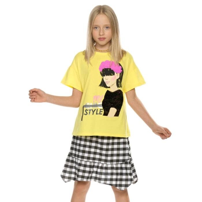 Комплект для девочек, рост 116 см, цвет жёлтый от компании Интернет-гипермаркет «MOLL» - фото 1
