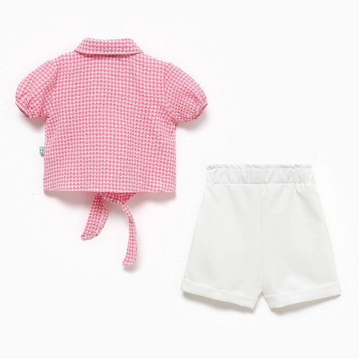 Комплект для девочки (футболка/шорты), цвет розовый, рост 116см от компании Интернет-гипермаркет «MOLL» - фото 1
