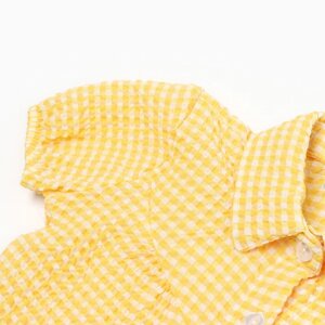 Комплект для девочки (футболка/шорты), цвет жёлтый, рост 98см