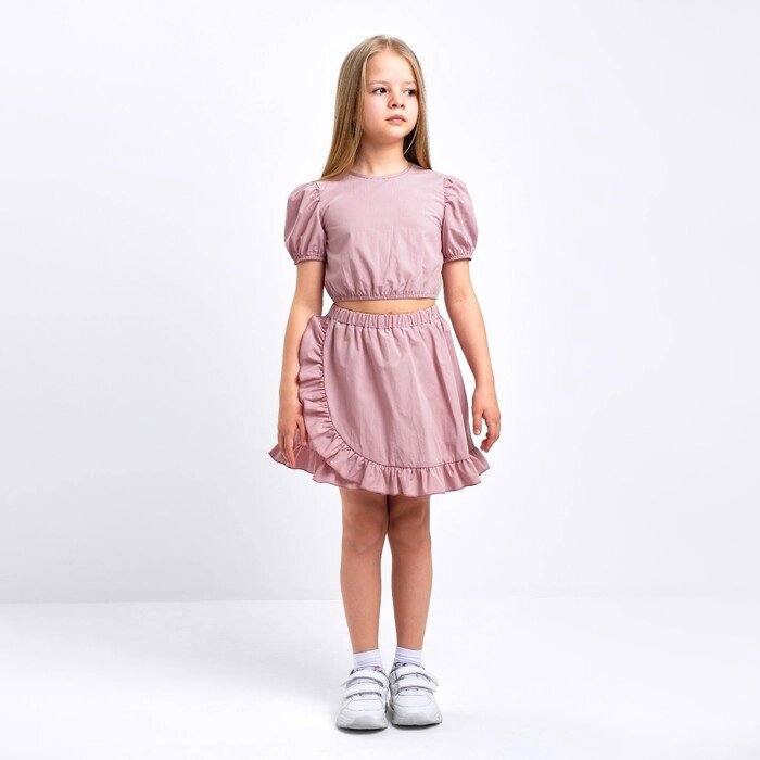 Комплект для девочки (топ, юбка) KAFTAN, р. 30 (98-104 см), пудра от компании Интернет-гипермаркет «MOLL» - фото 1