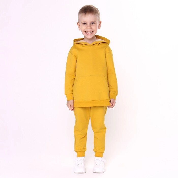 Комплект для мальчика (толстовка, брюки), цвет горчичный, рост 104 см от компании Интернет-гипермаркет «MOLL» - фото 1