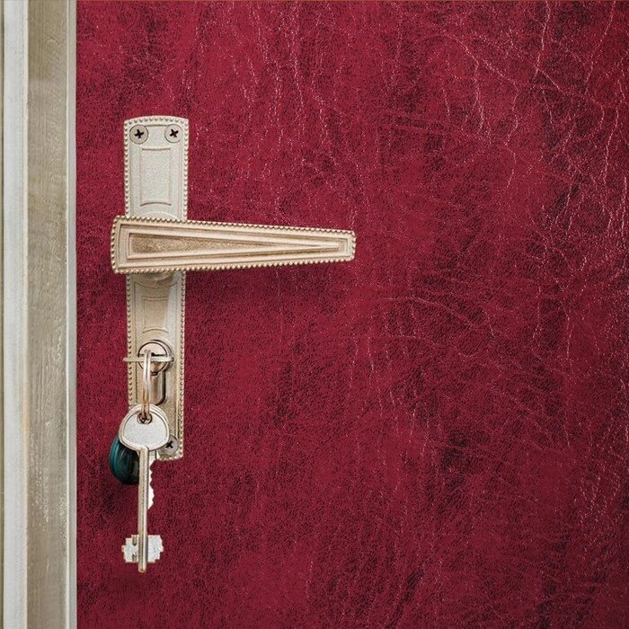 Комплект для обивки дверей, 110  200 см: иск. кожа, поролон 3 мм, гвозди, бордо, "Эконом" от компании Интернет-гипермаркет «MOLL» - фото 1
