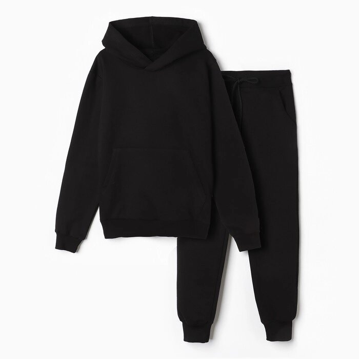 Комплект (фуфайка, брюки) для мальчика НАЧЁС, цвет черный, рост 104 см от компании Интернет-гипермаркет «MOLL» - фото 1