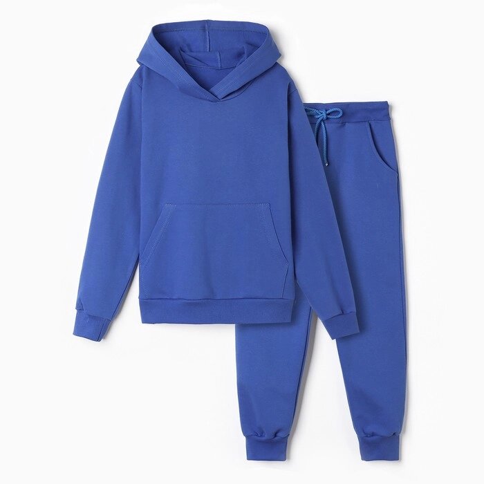 Комплект (фуфайка, брюки) для мальчика НАЧЁС, цвет синий, рост 104 см от компании Интернет-гипермаркет «MOLL» - фото 1