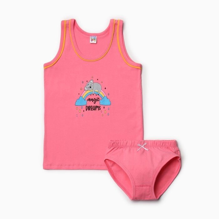 Комплект (майка и трусы) для девочек А. МД 129-41, цвет розовый, рост 110 см от компании Интернет-гипермаркет «MOLL» - фото 1