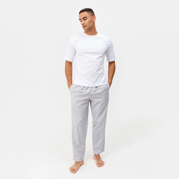 Комплект мужской (футболка, брюки) MINAKU: Home collection цвет серый, р-р 52 от компании Интернет-гипермаркет «MOLL» - фото 1