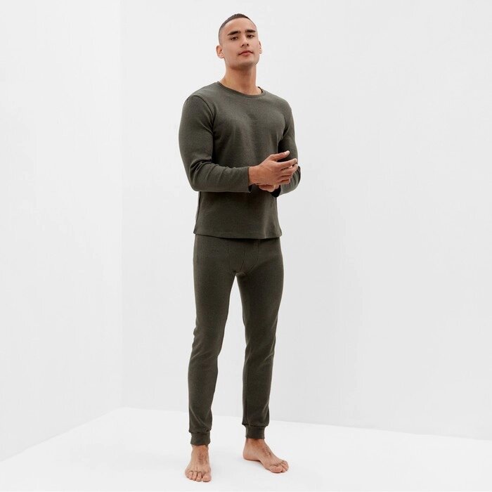 Комплект мужской термо (джемпер, брюки) MINAKU цвет хаки, р-р 56 от компании Интернет-гипермаркет «MOLL» - фото 1