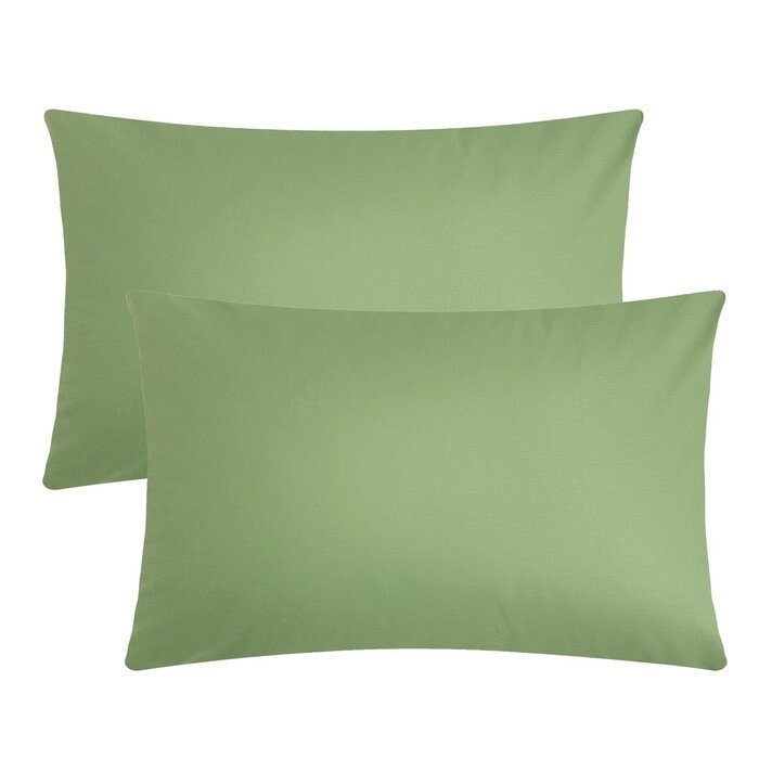 Комплект наволочек Этель, 50х70 см - 2 шт, зеленый, 100% хлопок, ранфорс от компании Интернет-гипермаркет «MOLL» - фото 1
