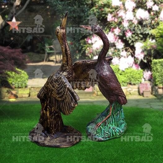 Комплект садовых фигур Журавли в бронзе от компании Интернет-гипермаркет «MOLL» - фото 1