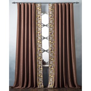 Комплект штор "Валери", размер 200 х 270 см, коричневый