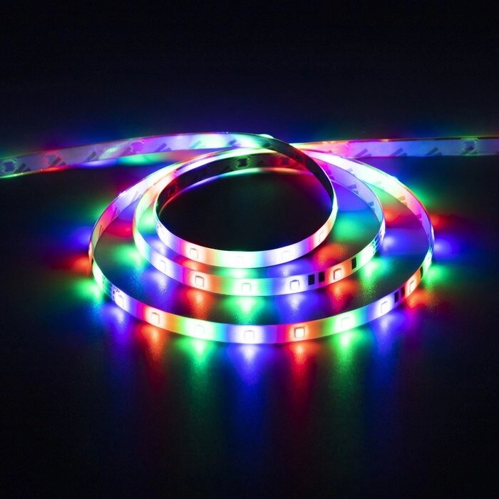 Комплект светодиодной ленты 12В, SMD2835, 5 м, IP65, с аксесс., 54 LED/м, RGB от компании Интернет-гипермаркет «MOLL» - фото 1