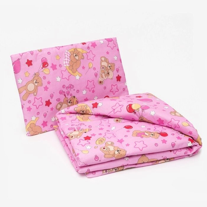 Комплект в кроватку для девочки (одеяло 110*140 см, подушка 40*60 см), цвет МИКС от компании Интернет-гипермаркет «MOLL» - фото 1