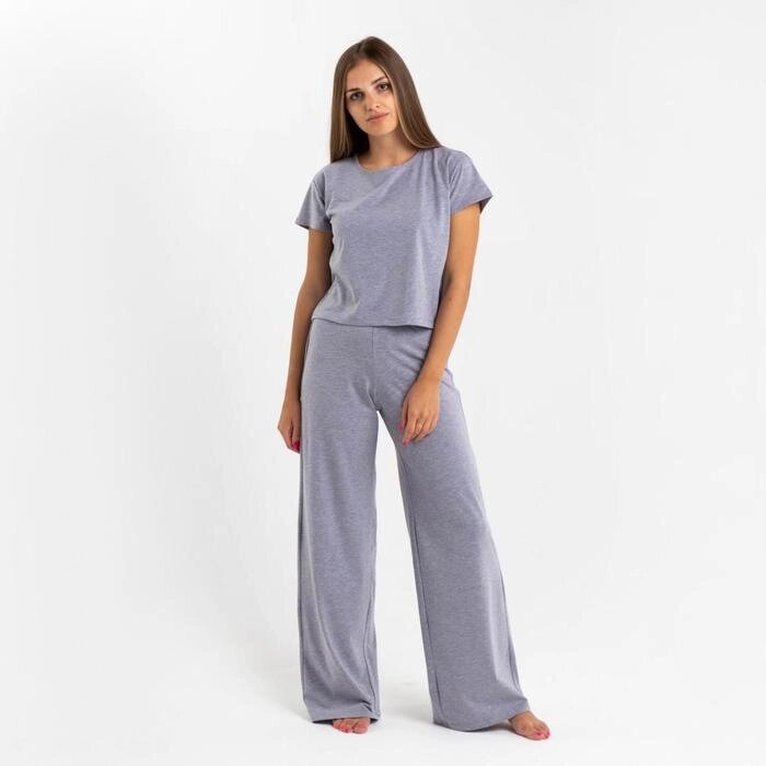Комплект женский (футболка и брюки) KAFTAN "Basic" р. 40-42, серый от компании Интернет-гипермаркет «MOLL» - фото 1
