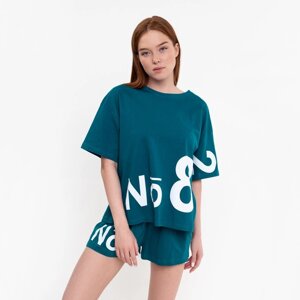 Комплект женский (футболка, шорты), цвет МИКС, размер 46