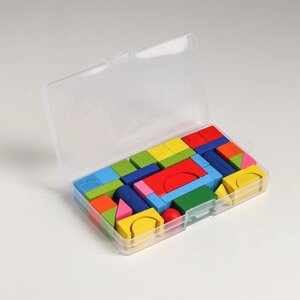 Конструктор "Городок", в пластиковом кейсе, кубик: 1.9 1.9 см