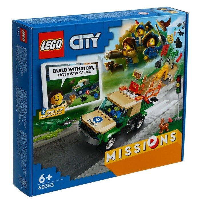 Конструктор "Миссии по спасению диких животных" LEGO Jurassic World, 76944 от компании Интернет-гипермаркет «MOLL» - фото 1