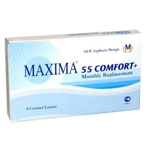 Контактные линзы Maxima 55 Comfort+1/8,6 в наборе 6 шт.