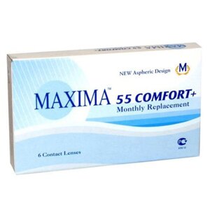 Контактные линзы Maxima 55 Comfort+7/8,6 в наборе 6 шт.
