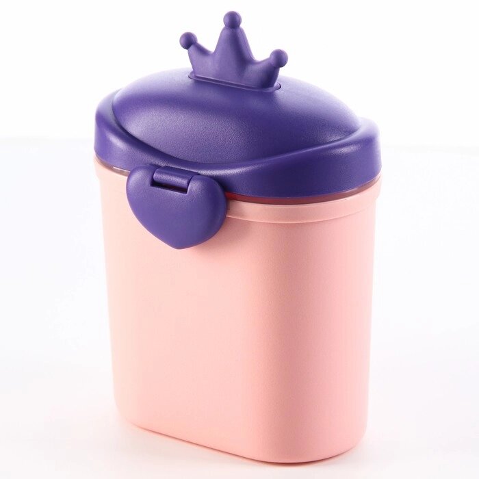 Контейнер для хранения детского питания "Корона", большой, цвет розовый от компании Интернет-гипермаркет «MOLL» - фото 1