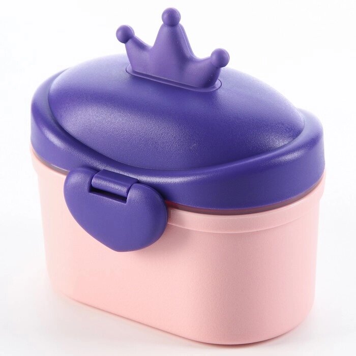 Контейнер для хранения детского питания "Корона", малый, цвет розовый от компании Интернет-гипермаркет «MOLL» - фото 1