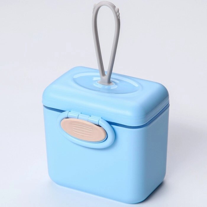 Контейнер для хранения детского питания, с ложкой, цвет голубой от компании Интернет-гипермаркет «MOLL» - фото 1