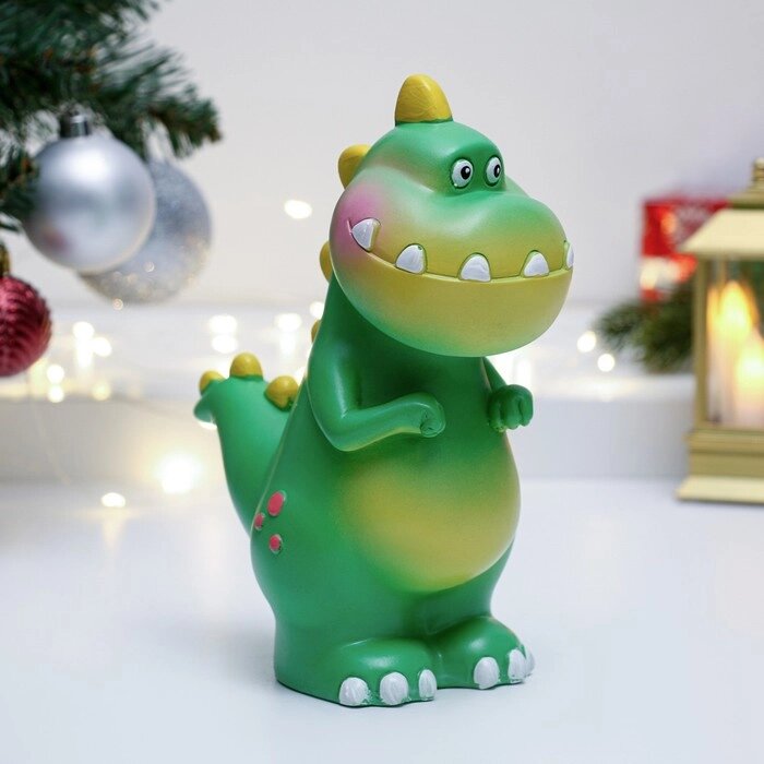 Копилка "Динозавр Рекс" зеленая, 18см от компании Интернет-гипермаркет «MOLL» - фото 1