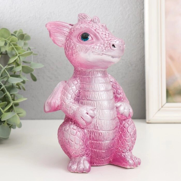 Копилка "Дракончик" 18х10х10 см, розовый от компании Интернет-гипермаркет «MOLL» - фото 1