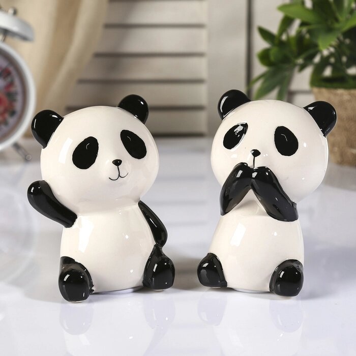 Копилка керамика "Маленькая панда" МИКС 11х7х6 см от компании Интернет-гипермаркет «MOLL» - фото 1