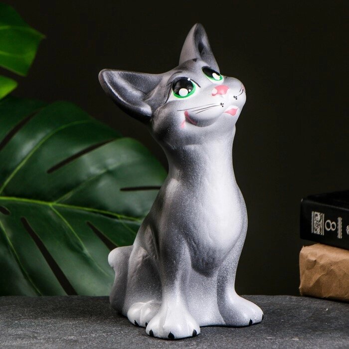 Копилка "Кот Оскар" серый, 22см от компании Интернет-гипермаркет «MOLL» - фото 1