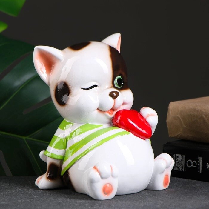 Копилка "Котенок с сердечком" 9х8х16см от компании Интернет-гипермаркет «MOLL» - фото 1