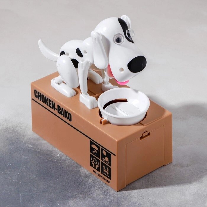 Копилка механическая "Собака с тарелкой", цвета МИКС от компании Интернет-гипермаркет «MOLL» - фото 1