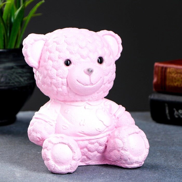 Копилка "Мишка плюшевый" 15см розовый от компании Интернет-гипермаркет «MOLL» - фото 1