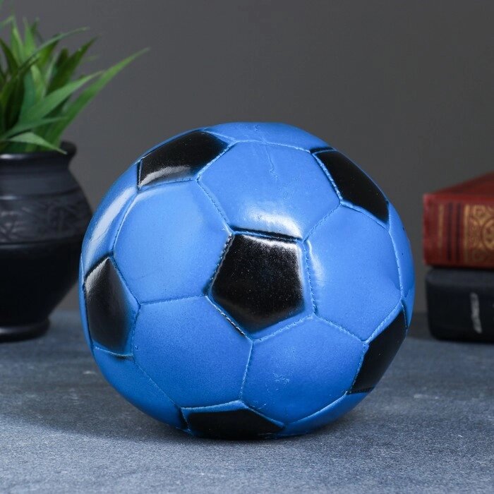 Копилка "Мяч" 15см сине-черный от компании Интернет-гипермаркет «MOLL» - фото 1