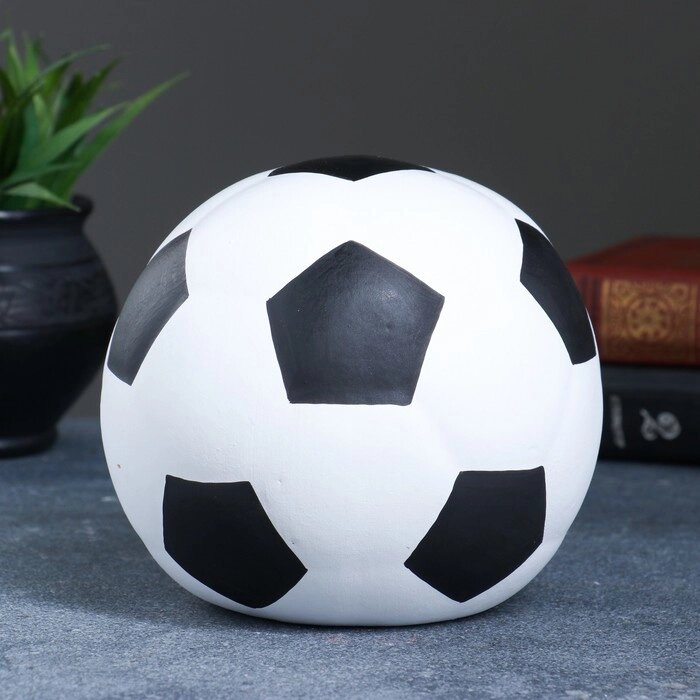 Копилка "Мяч" белый 15см 053 от компании Интернет-гипермаркет «MOLL» - фото 1
