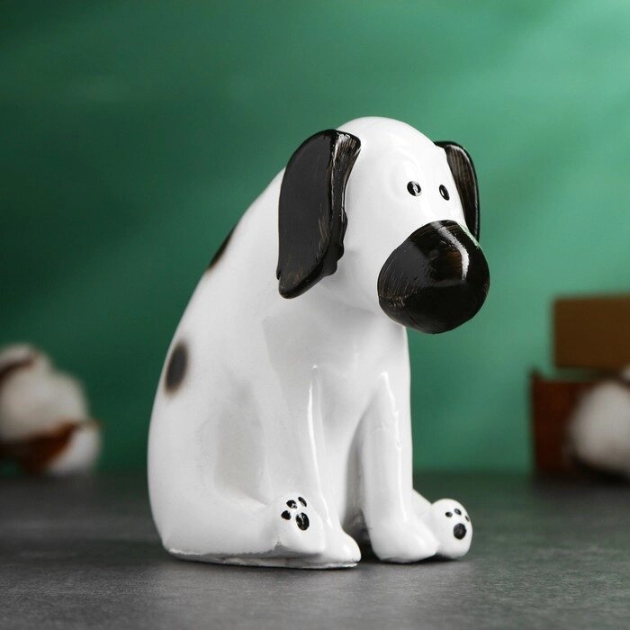 Копилка "Собачка сидит" черно-белая, 12х6,5см от компании Интернет-гипермаркет «MOLL» - фото 1