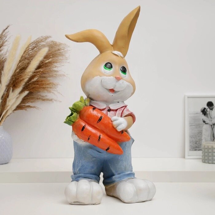 Копилка "Заяц с морковкой" 52х26х23см от компании Интернет-гипермаркет «MOLL» - фото 1