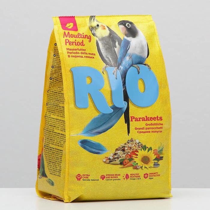 Корм RIO для средних попугаев в период линьки, 1 кг. от компании Интернет-гипермаркет «MOLL» - фото 1