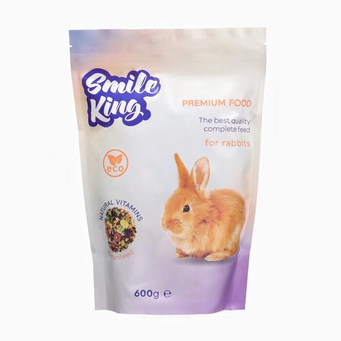 Корм Smile King премиум для кролика, 600 г от компании Интернет-гипермаркет «MOLL» - фото 1