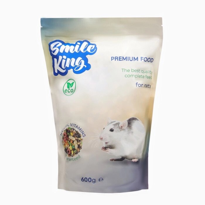 Корм Smile King премиум для крысы, 600 г от компании Интернет-гипермаркет «MOLL» - фото 1