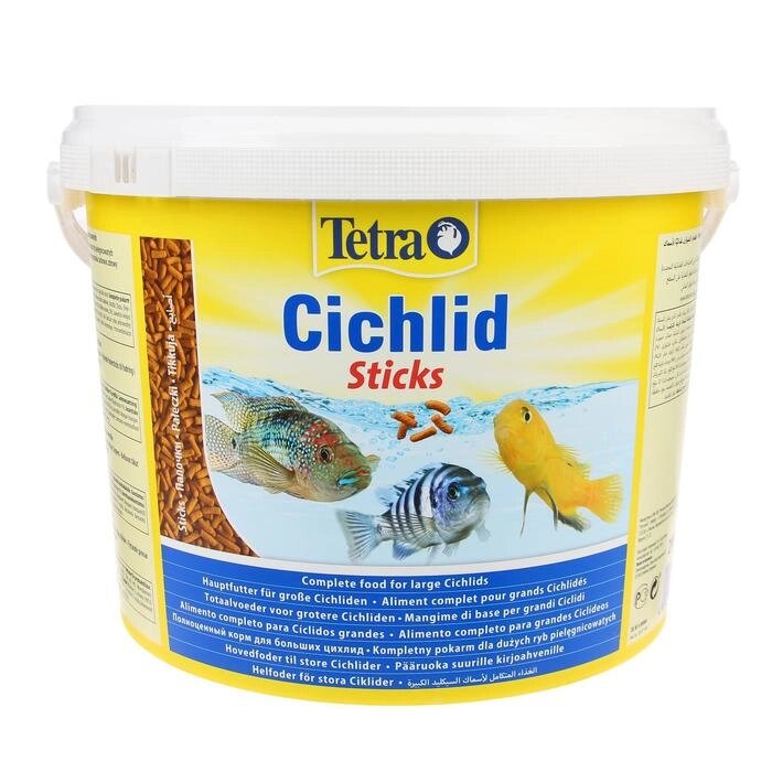 Корм TetraCichlid Sticks для рыб, гранулы, 10 л. от компании Интернет-гипермаркет «MOLL» - фото 1