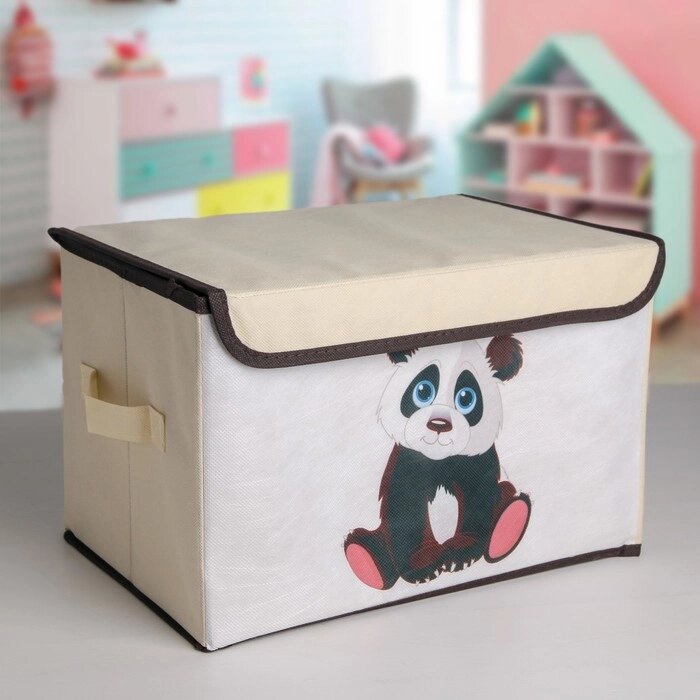 Короб для хранения с крышкой "Малыш панда", 382524 см от компании Интернет-гипермаркет «MOLL» - фото 1