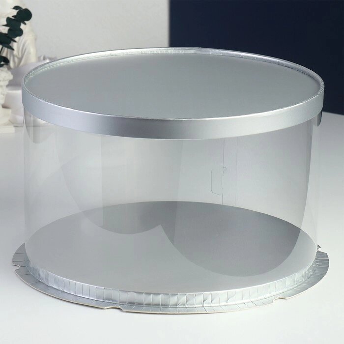 Коробка под торт "Серебро", 30  30  18 см от компании Интернет-гипермаркет «MOLL» - фото 1