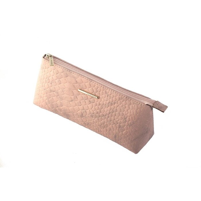 Косметичка Nice, глянцевая кожа, цвет розовый крокодил от компании Интернет-гипермаркет «MOLL» - фото 1