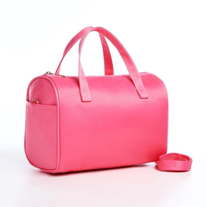 Косметичка-сумка Одноцвет, 26*13*18, отд на молнии, н/карман, дл ремень, розовый от компании Интернет-гипермаркет «MOLL» - фото 1