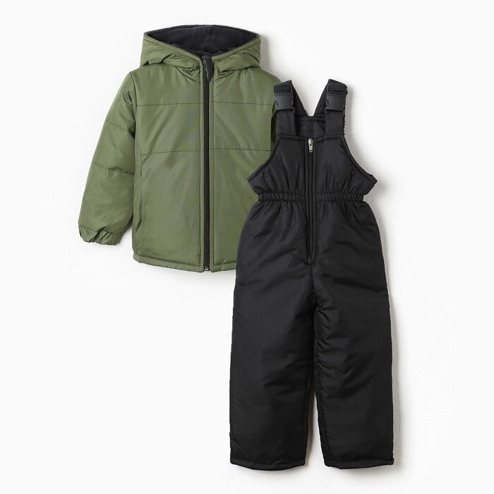 Костюм демисезонный детский (куртка/полукомб), цвет хаки, рост 80-86 см от компании Интернет-гипермаркет «MOLL» - фото 1