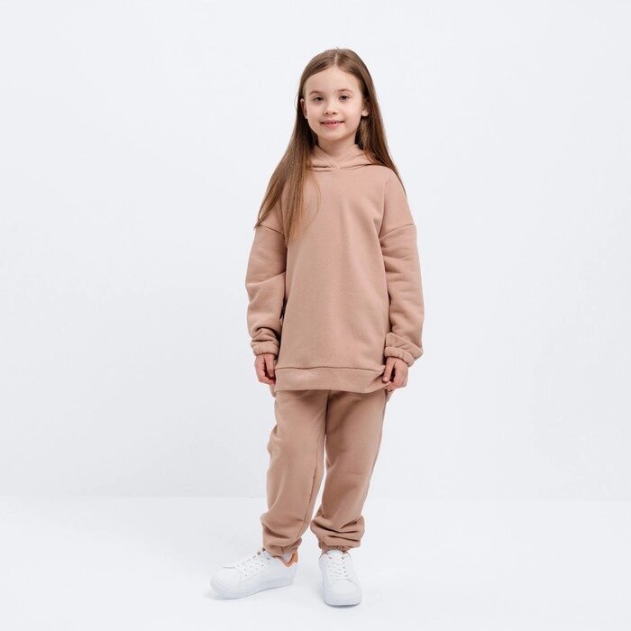 Костюм детский (худи, брюки) MINAKU цвет бежевый, рост 104 см от компании Интернет-гипермаркет «MOLL» - фото 1