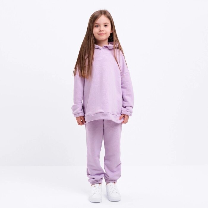 Костюм детский (худи, брюки) MINAKU цвет лавандовый, рост 104 см от компании Интернет-гипермаркет «MOLL» - фото 1